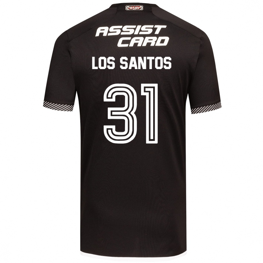 Men Football Matías De Los Santos #31 Black White Away Jersey 2024/25 T-Shirt Nz