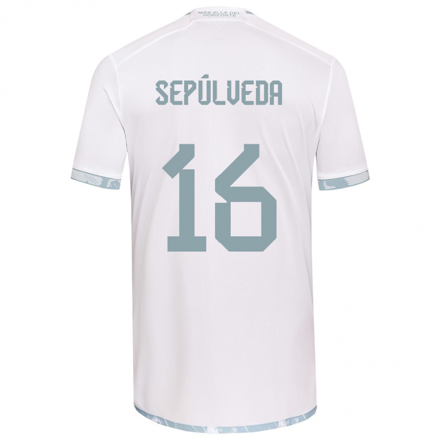 Men Football Matías Sepúlveda #16 White Grey Away Jersey 2024/25 T-Shirt Nz