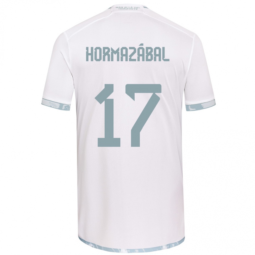 Men Football Fabián Hormazábal #17 White Grey Away Jersey 2024/25 T-Shirt Nz