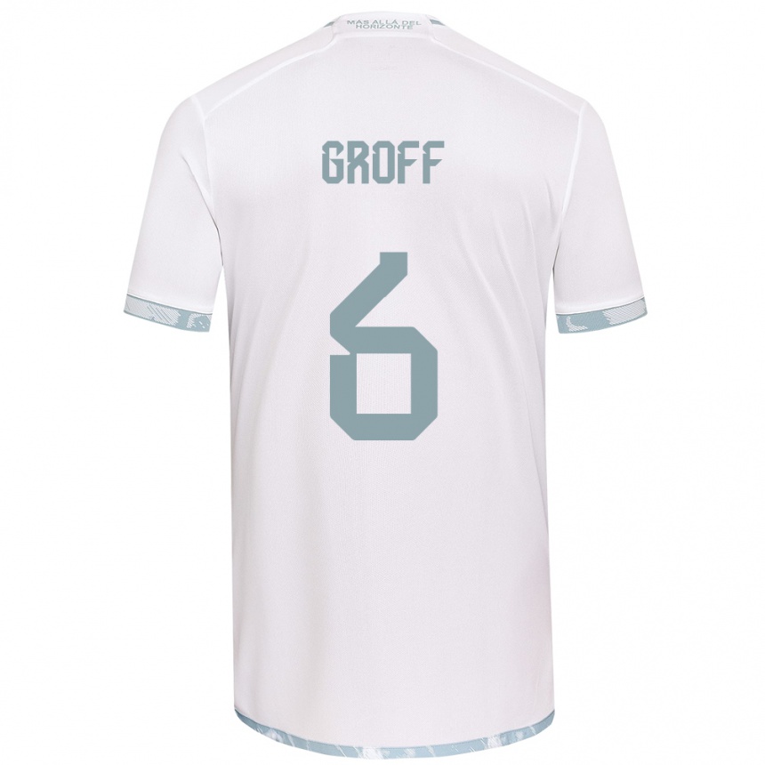 Men Football Llanka Groff #6 White Grey Away Jersey 2024/25 T-Shirt Nz