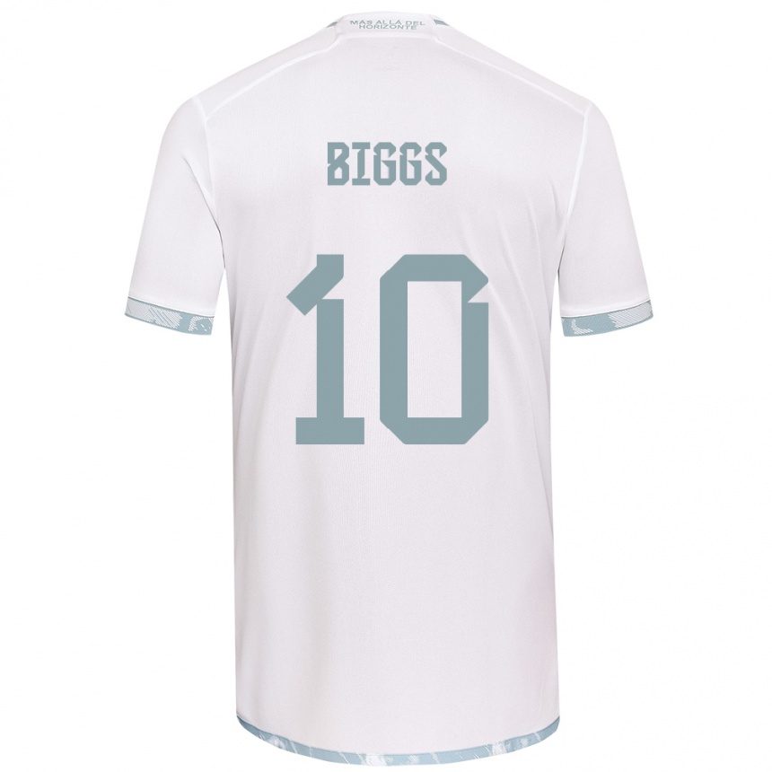 Men Football Nicole Denise Fajre Biggs #10 White Grey Away Jersey 2024/25 T-Shirt Nz