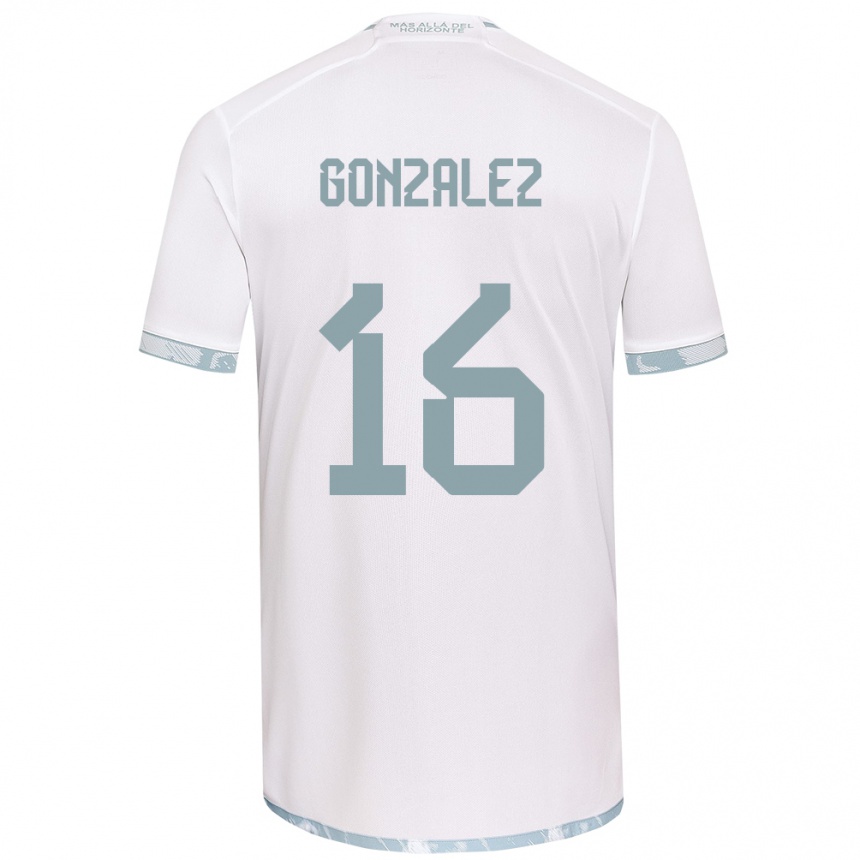 Men Football Monserratt González #16 White Grey Away Jersey 2024/25 T-Shirt Nz