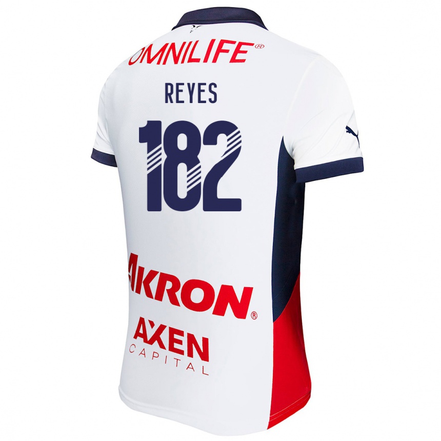 Men Football Mauricio Reyes #182 White Red Blue Away Jersey 2024/25 T-Shirt Nz