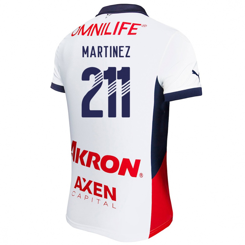 Men Football Diego Martínez #211 White Red Blue Away Jersey 2024/25 T-Shirt Nz