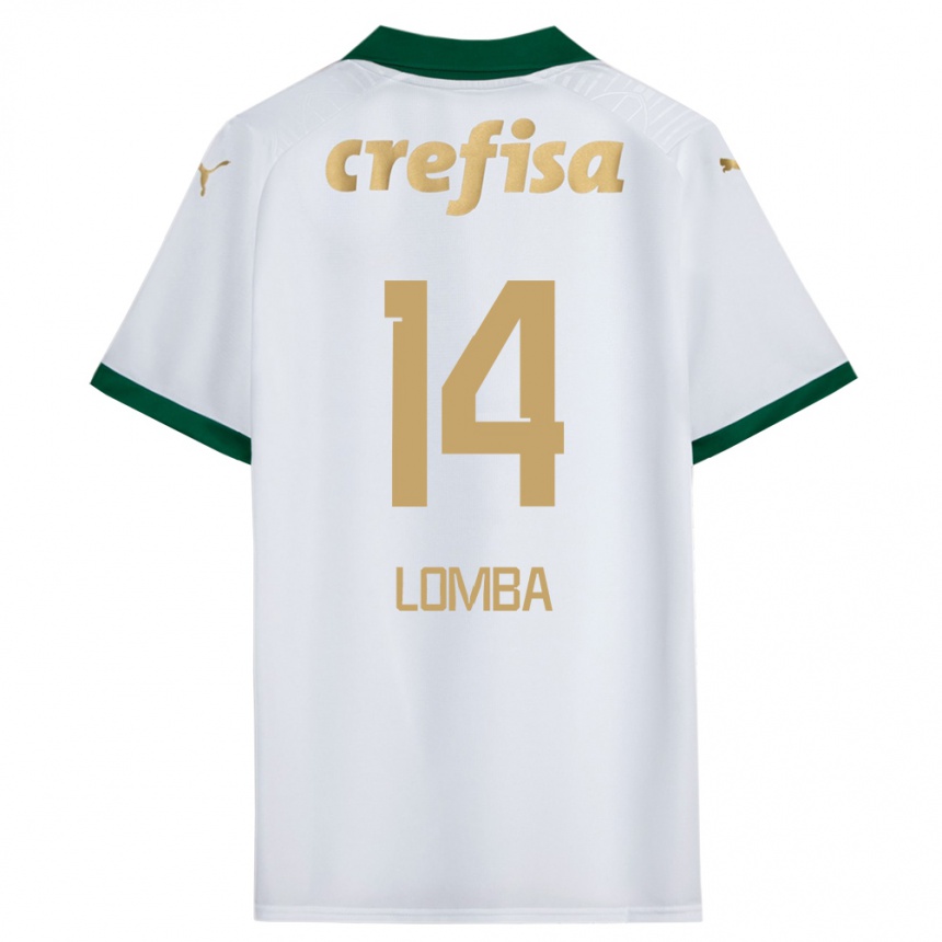 Men Football Marcelo Lomba #14 White Green Away Jersey 2024/25 T-Shirt Nz