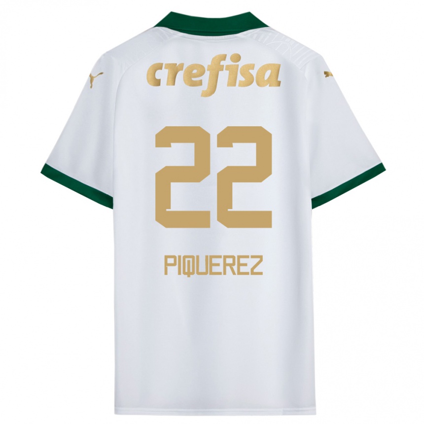 Men Football Joaquín Piquerez #22 White Green Away Jersey 2024/25 T-Shirt Nz