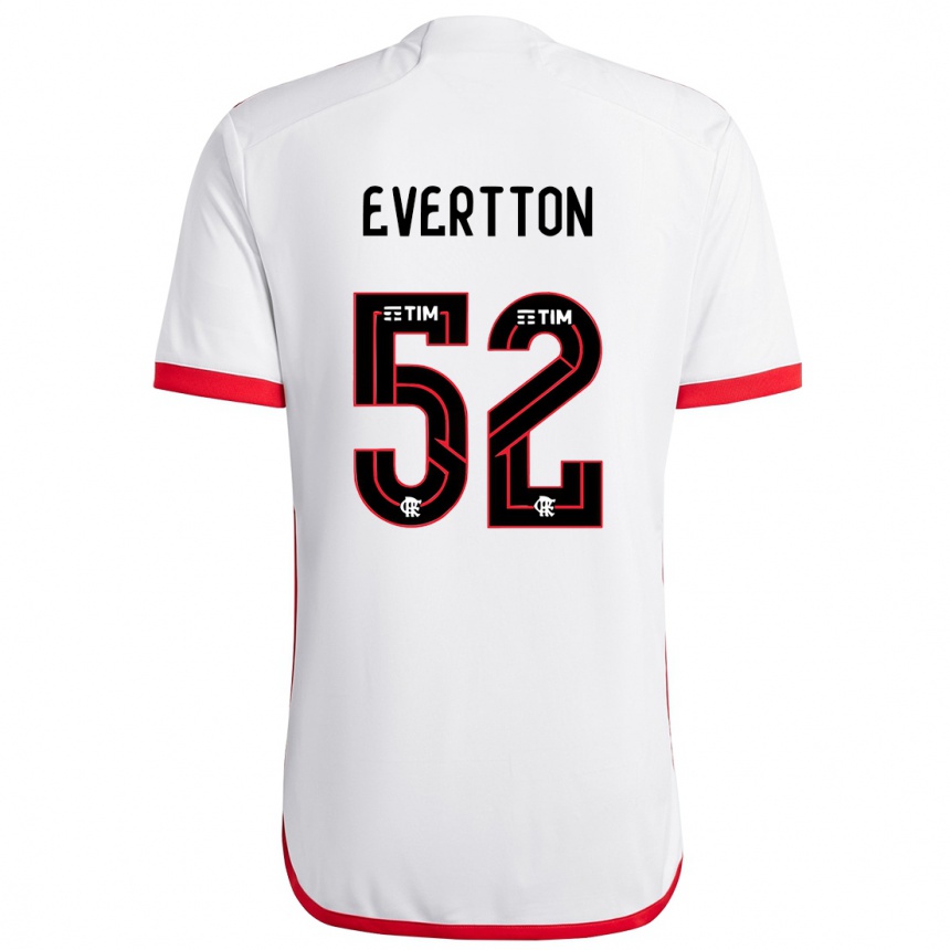 Men Football Evertton #52 White Red Away Jersey 2024/25 T-Shirt Nz