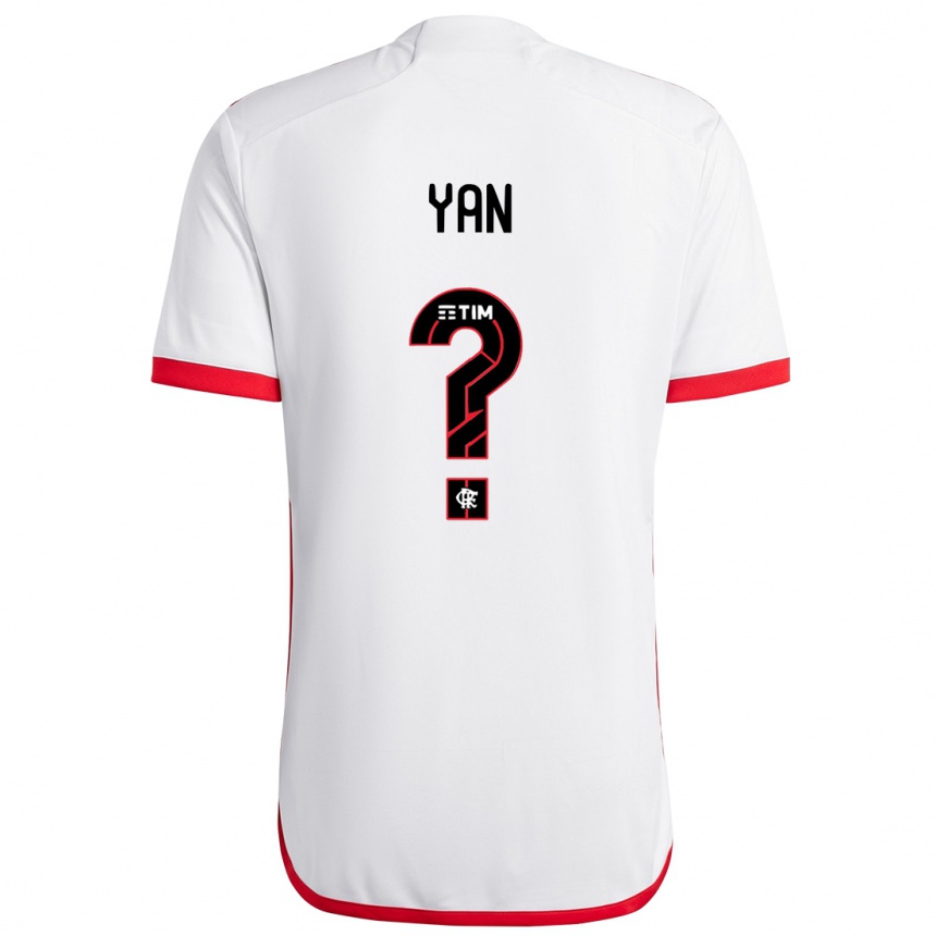 Men Football Wallace Yan #0 White Red Away Jersey 2024/25 T-Shirt Nz