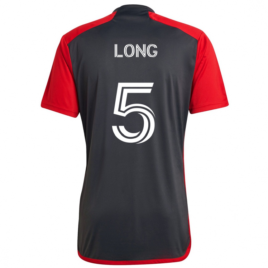 Women Football Kevin Long #5 Grayn Red Home Jersey 2024/25 T-Shirt Nz