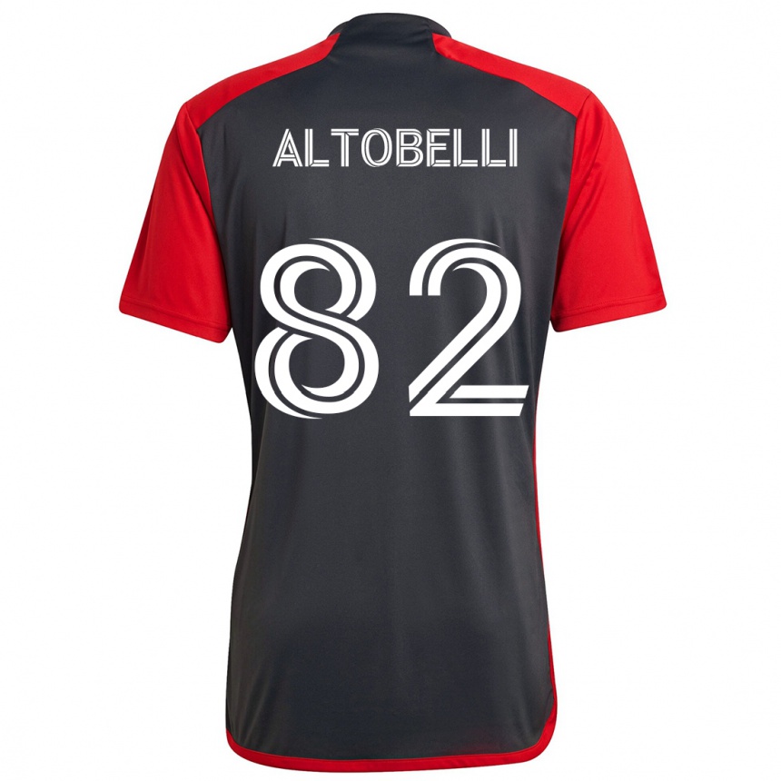 Women Football Julian Altobelli #82 Grayn Red Home Jersey 2024/25 T-Shirt Nz