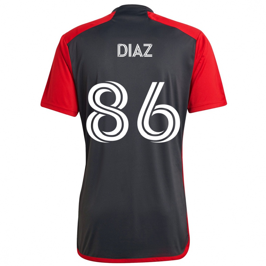 Women Football Alec Díaz #86 Grayn Red Home Jersey 2024/25 T-Shirt Nz