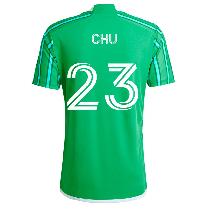 Women Football Léo Chú #23 Green White Home Jersey 2024/25 T-Shirt Nz