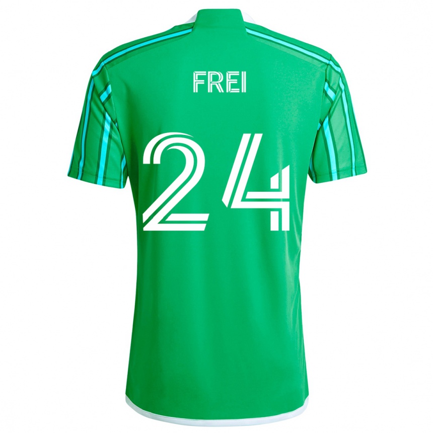 Women Football Stefan Frei #24 Green White Home Jersey 2024/25 T-Shirt Nz