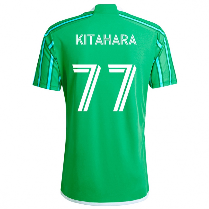 Women Football Sota Kitahara #77 Green White Home Jersey 2024/25 T-Shirt Nz