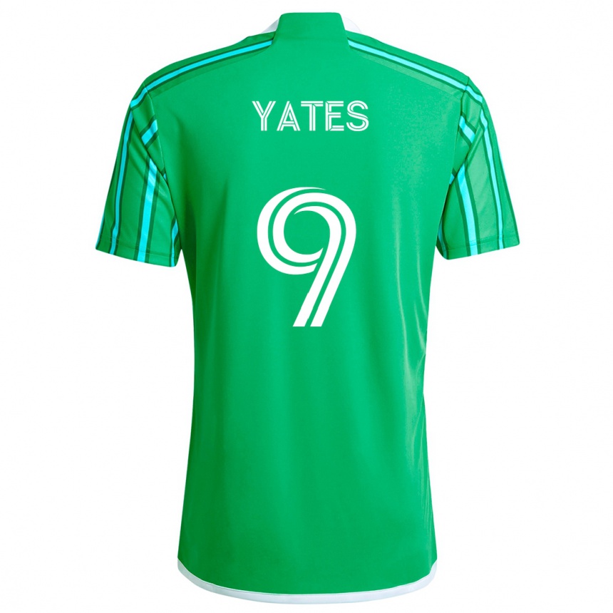 Women Football Summer Yates #9 Green White Home Jersey 2024/25 T-Shirt Nz