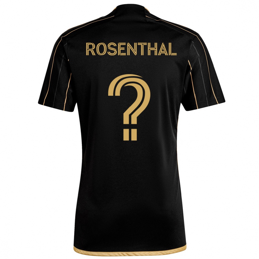 Women Football Charlie Rosenthal #0 Black Gold Home Jersey 2024/25 T-Shirt Nz