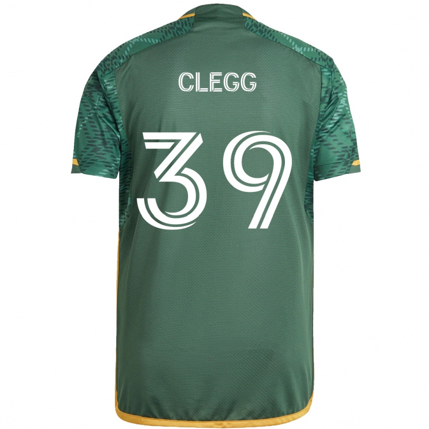 Women Football Tyler Clegg #39 Green Orange Home Jersey 2024/25 T-Shirt Nz