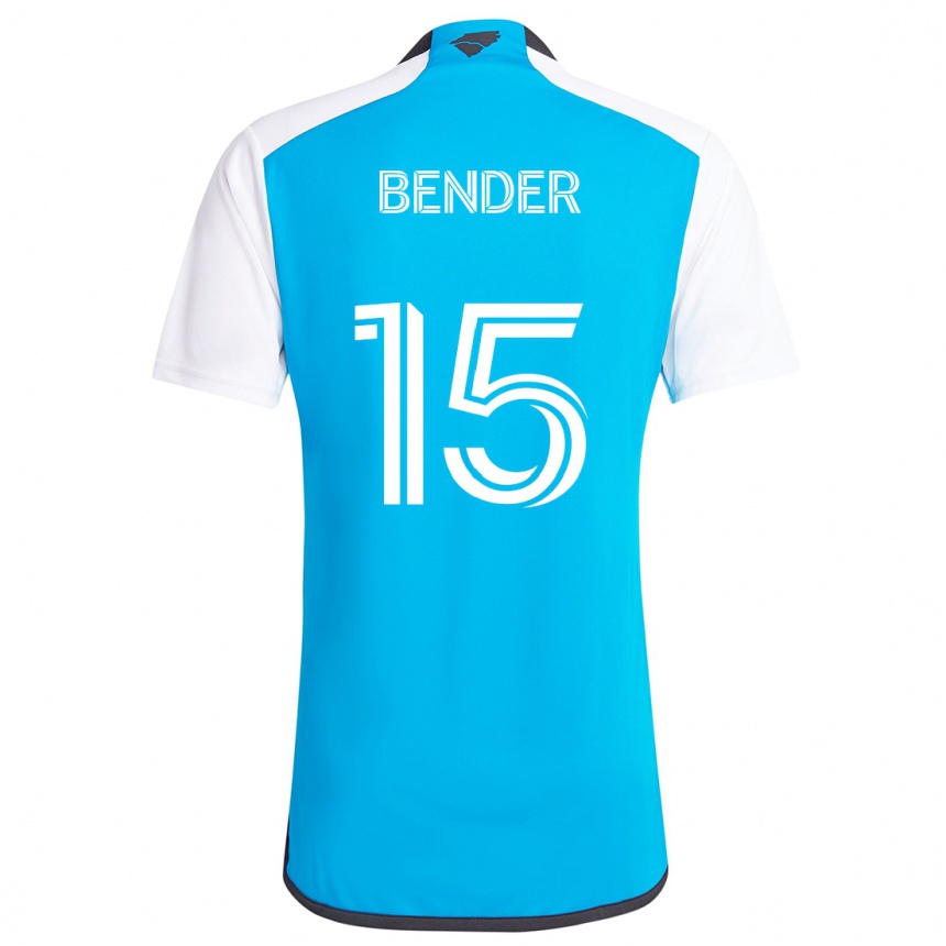 Women Football Ben Bender #15 Blue White Home Jersey 2024/25 T-Shirt Nz