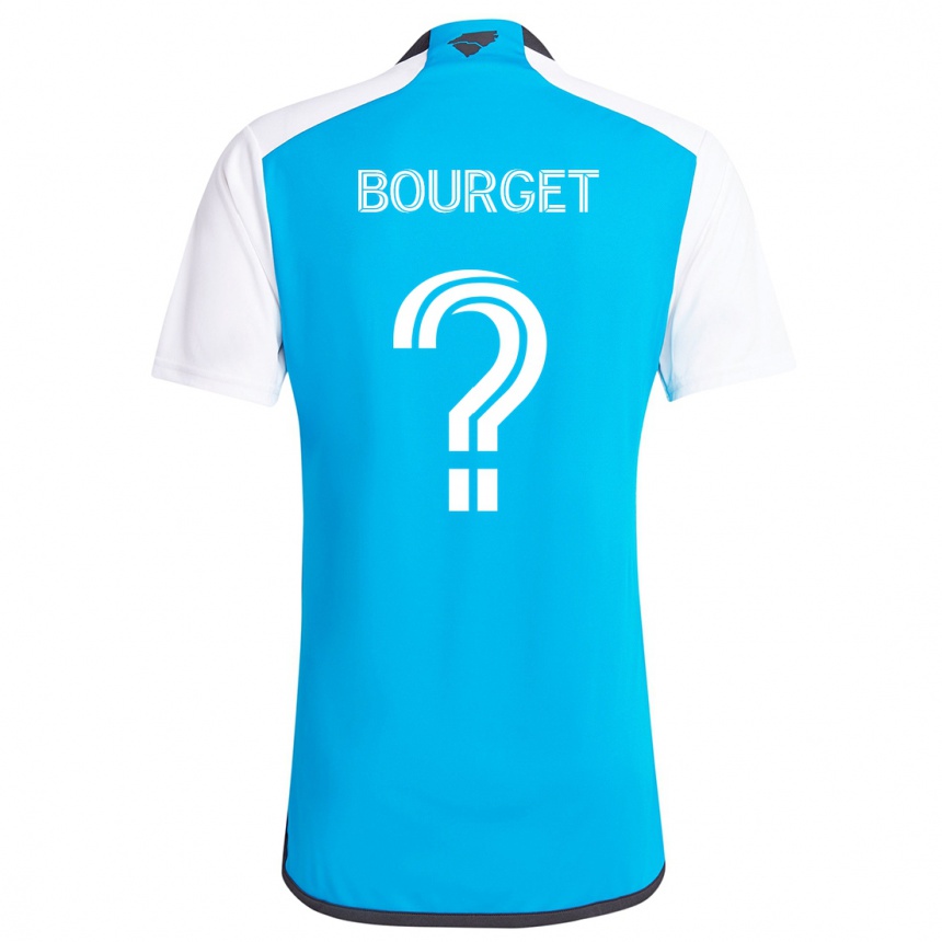 Women Football Sebastian Bourget #0 Blue White Home Jersey 2024/25 T-Shirt Nz