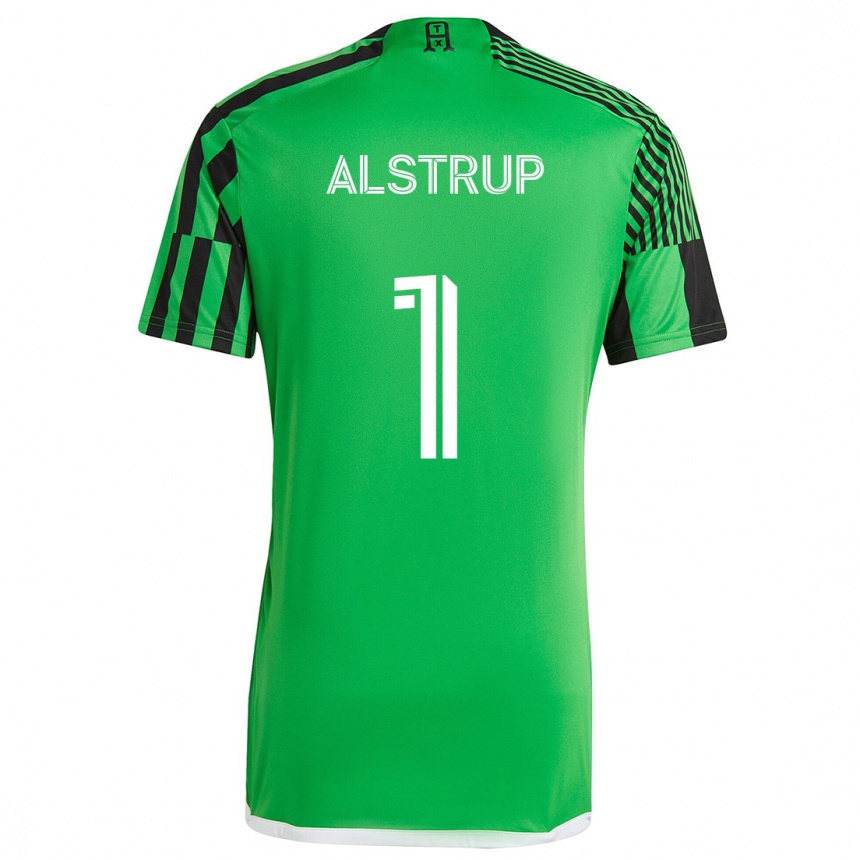 Women Football Marcus Alstrup #1 Green Black Home Jersey 2024/25 T-Shirt Nz