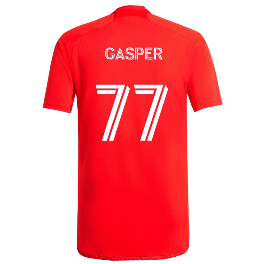 Women Football Chase Gasper #77 Red White Home Jersey 2024/25 T-Shirt Nz