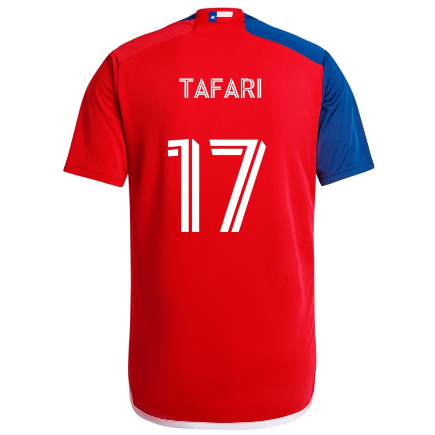 Women Football Nkosi Tafari #17 Blue Red Home Jersey 2024/25 T-Shirt Nz