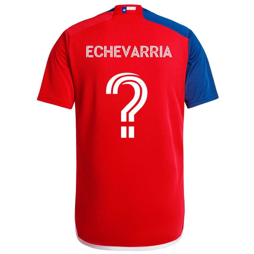 Women Football Diego Echevarria #0 Blue Red Home Jersey 2024/25 T-Shirt Nz