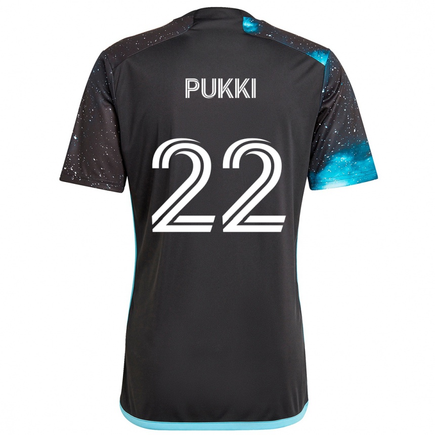 Women Football Teemu Pukki #22 Black Blue Home Jersey 2024/25 T-Shirt Nz