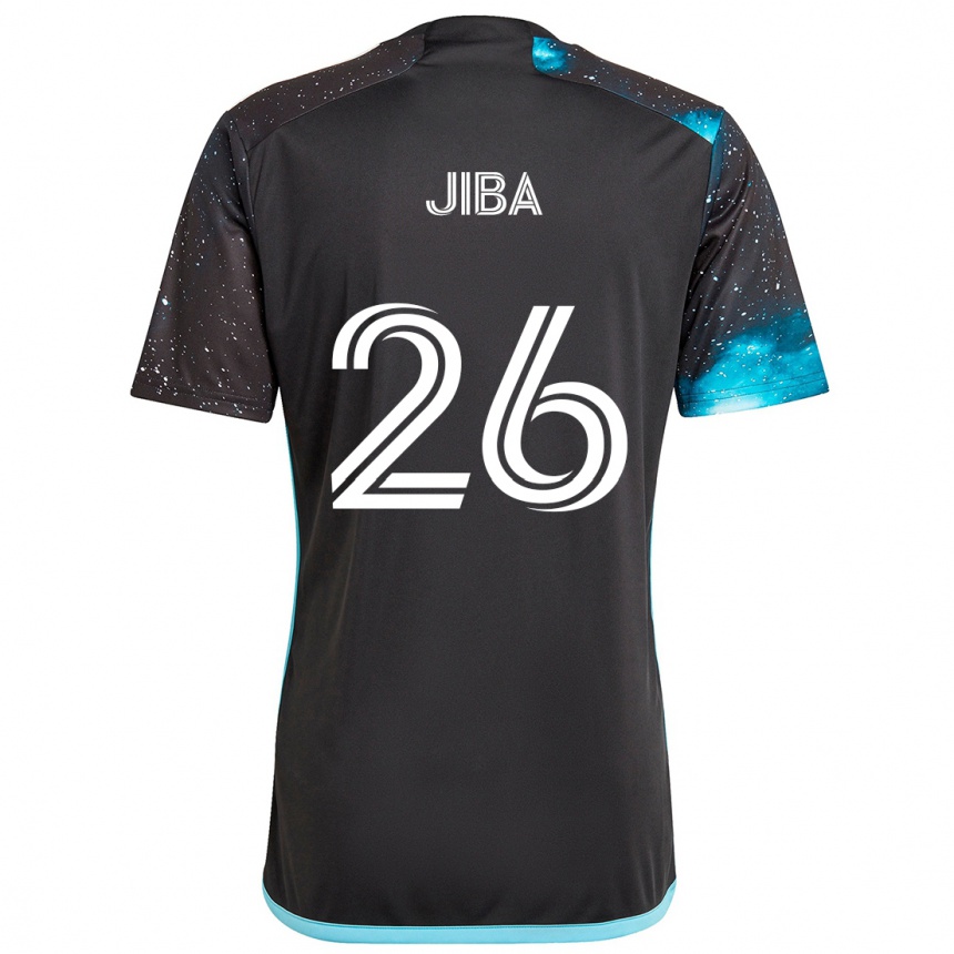 Women Football Ryen Jiba #26 Black Blue Home Jersey 2024/25 T-Shirt Nz