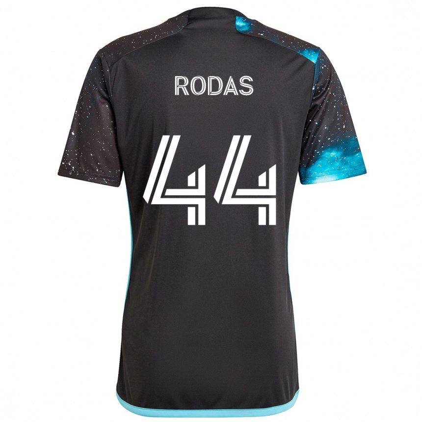 Women Football Geremy Rodas #44 Black Blue Home Jersey 2024/25 T-Shirt Nz