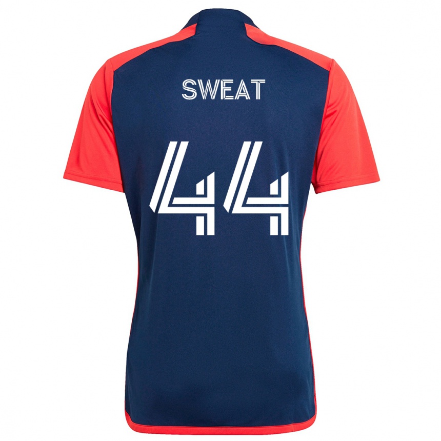 Women Football Ben Sweat #44 Blue Red Home Jersey 2024/25 T-Shirt Nz