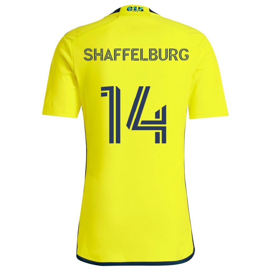 Women Football Jacob Shaffelburg #14 Yellow Blue Home Jersey 2024/25 T-Shirt Nz