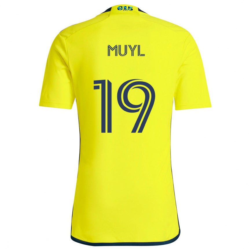 Women Football Alex Muyl #19 Yellow Blue Home Jersey 2024/25 T-Shirt Nz