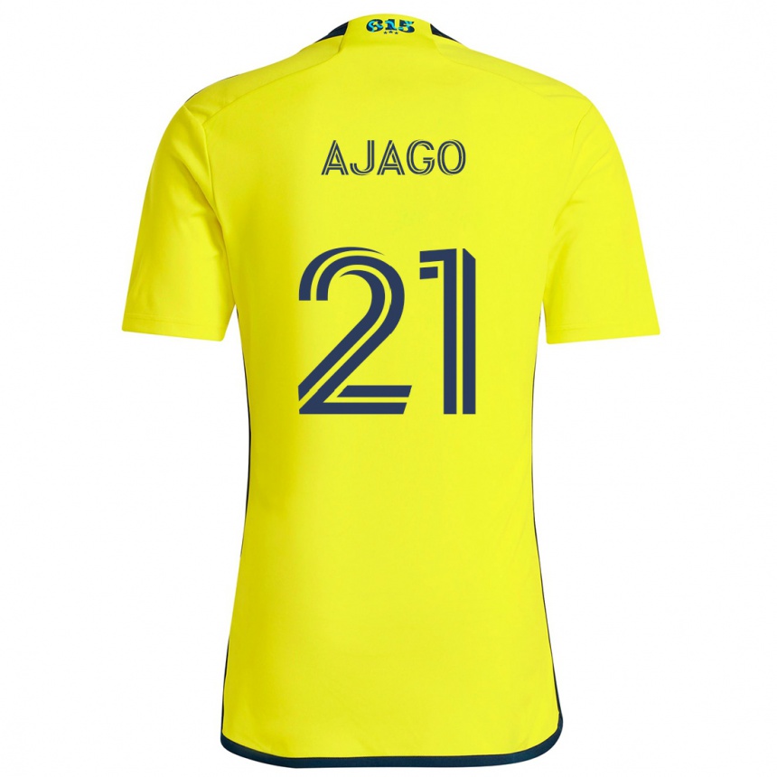 Women Football Forster Ajago #21 Yellow Blue Home Jersey 2024/25 T-Shirt Nz