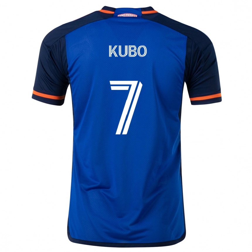 Women Football Yuya Kubo #7 Blue White Home Jersey 2024/25 T-Shirt Nz