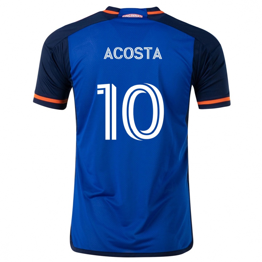 Women Football Luciano Acosta #10 Blue White Home Jersey 2024/25 T-Shirt Nz