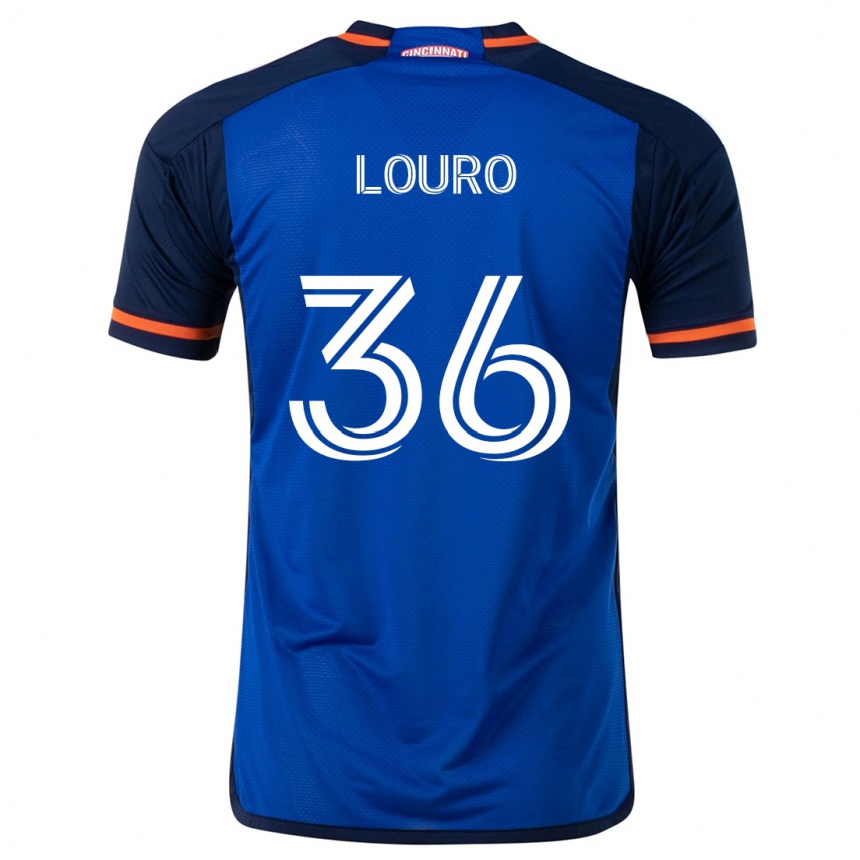 Women Football Evan Louro #36 Blue White Home Jersey 2024/25 T-Shirt Nz