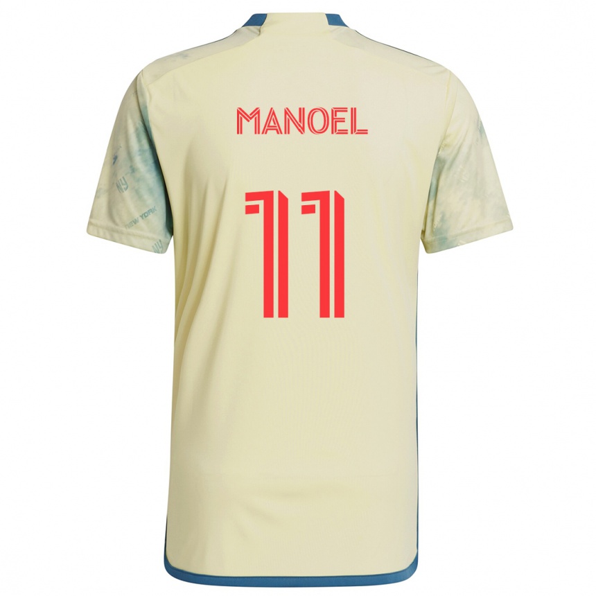 Women Football Elias Manoel #11 Yellow Red Blue Home Jersey 2024/25 T-Shirt Nz