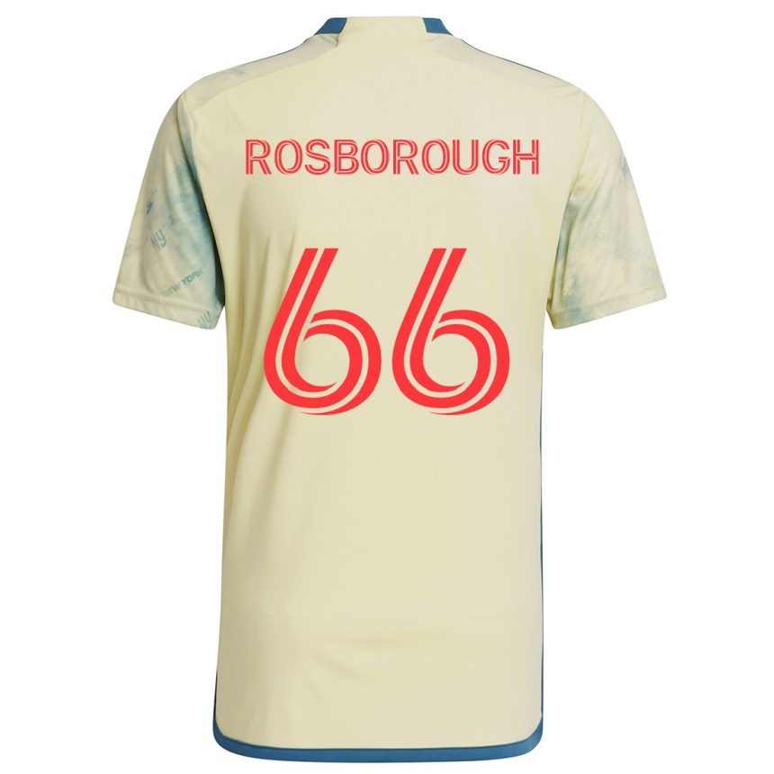 Women Football Tanner Rosborough #66 Yellow Red Blue Home Jersey 2024/25 T-Shirt Nz