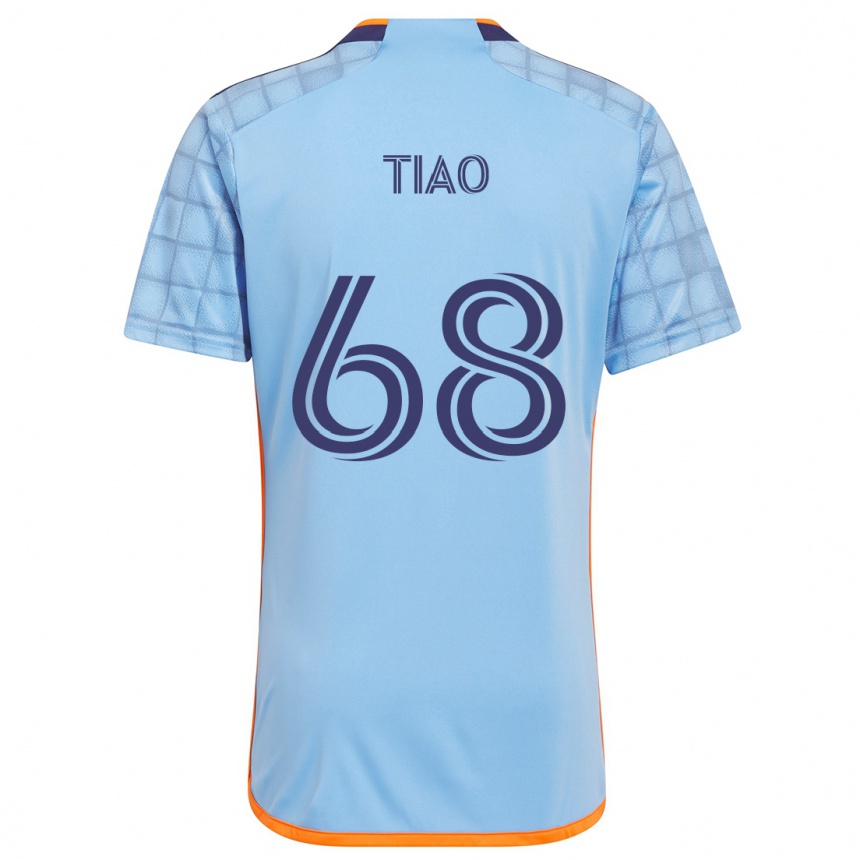 Women Football Christopher Tiao #68 Blue Orange Home Jersey 2024/25 T-Shirt Nz