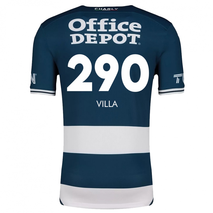 Women Football Adrián Villa #290 Blue White Home Jersey 2024/25 T-Shirt Nz