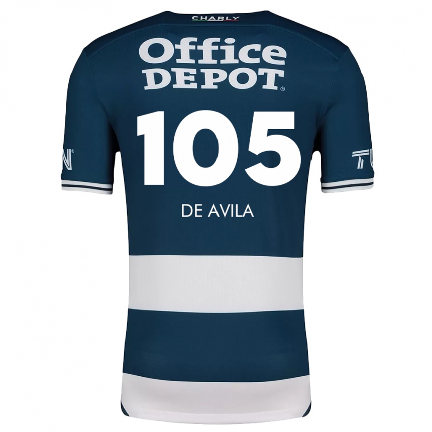 Women Football José De Ávila #105 Blue White Home Jersey 2024/25 T-Shirt Nz