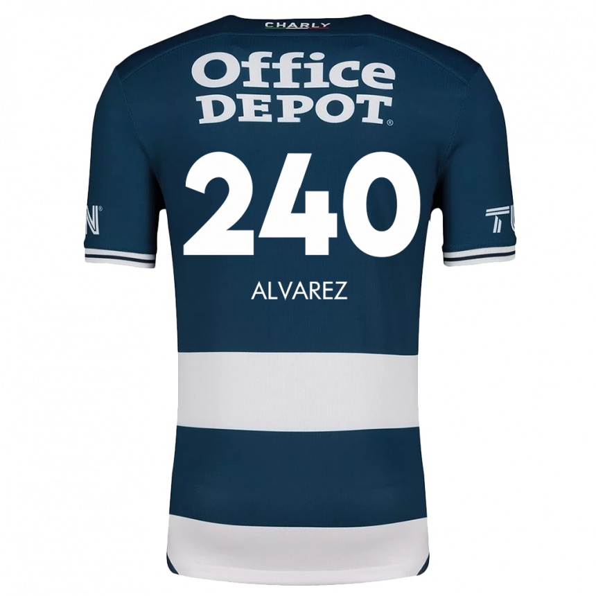 Women Football Gael Álvarez #240 Blue White Home Jersey 2024/25 T-Shirt Nz