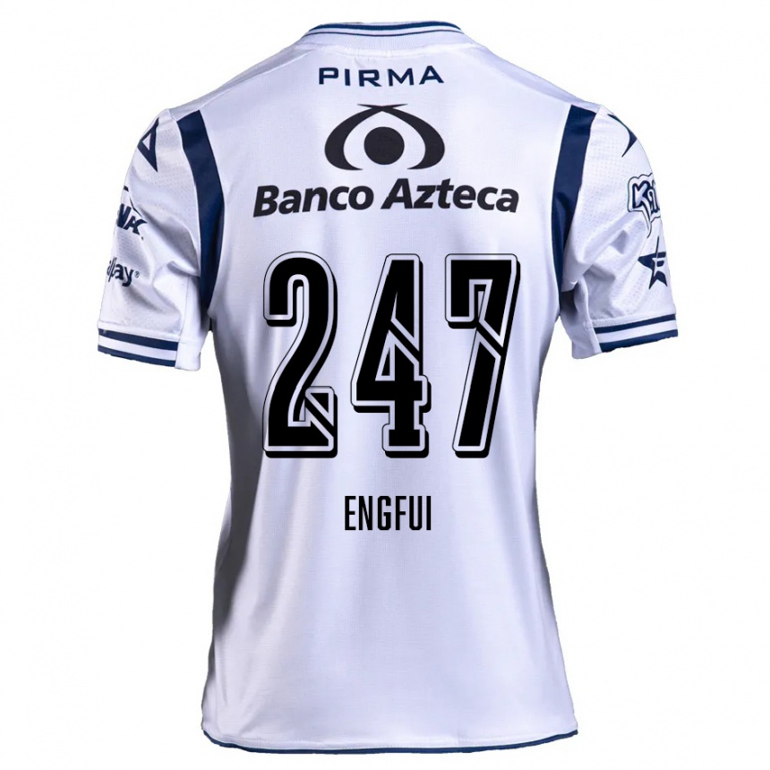 Women Football Emilio Engfui #247 White Navy Blue Home Jersey 2024/25 T-Shirt Nz