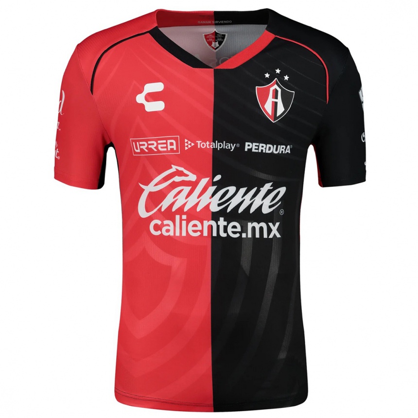 Women Football Leonardo Pérez Maldonado #0 Red Black Home Jersey 2024/25 T-Shirt Nz