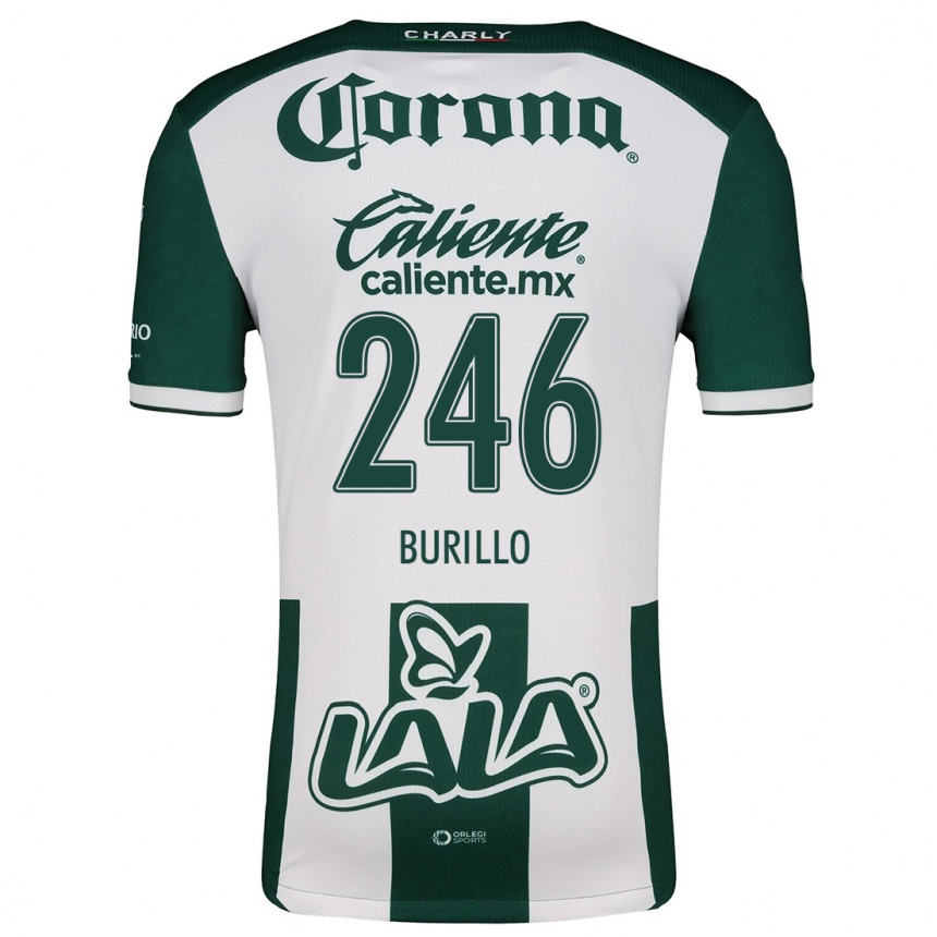 Women Football Juan Burillo #246 Green White Home Jersey 2024/25 T-Shirt Nz