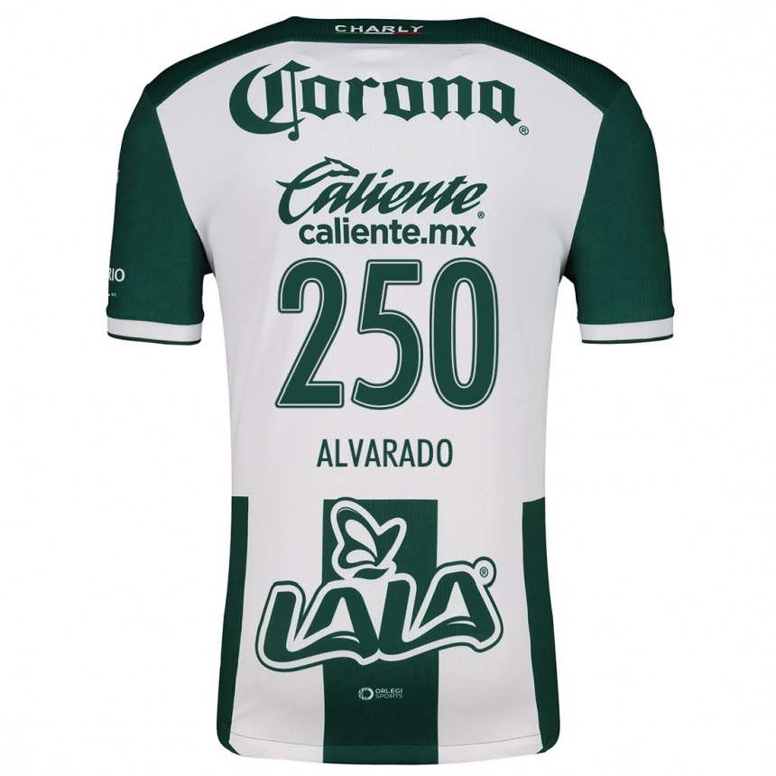 Women Football Edwin Alvarado #250 Green White Home Jersey 2024/25 T-Shirt Nz