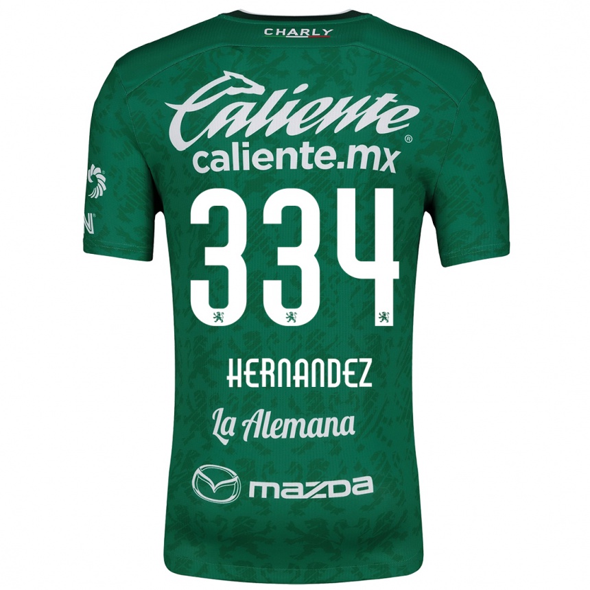 Women Football Alan Hernández #334 Green White Home Jersey 2024/25 T-Shirt Nz