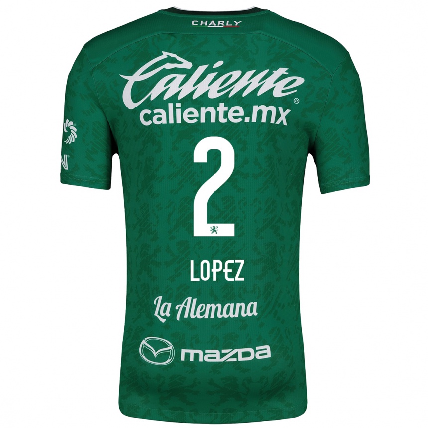 Women Football Vanessa López #2 Green White Home Jersey 2024/25 T-Shirt Nz