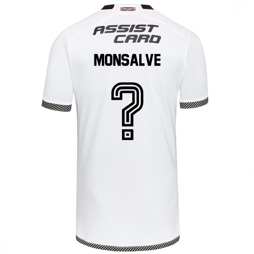 Women Football Gaspar Monsalve #0 White Black Home Jersey 2024/25 T-Shirt Nz